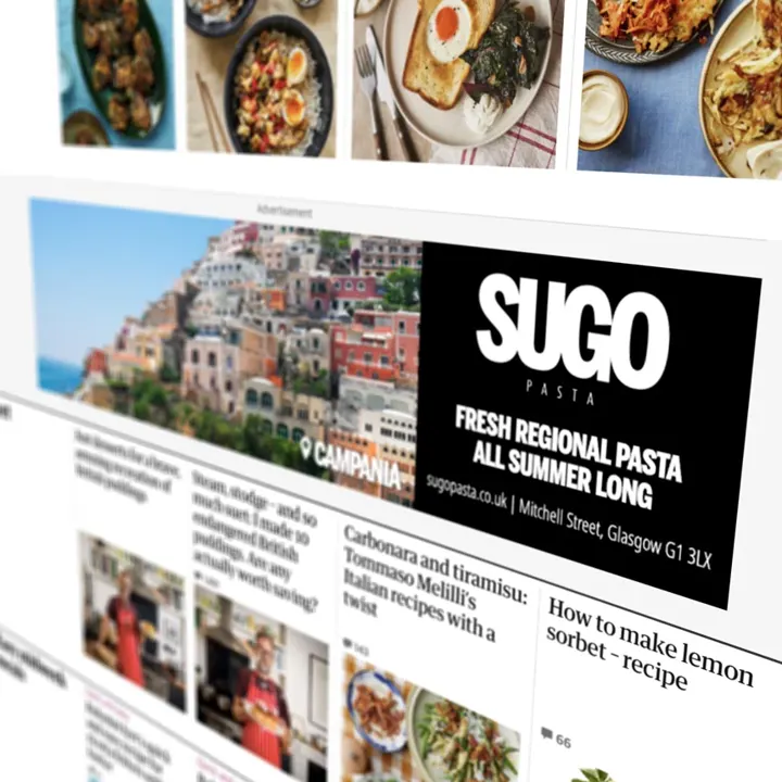 Sugo Pasta Digital Advertisement