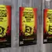 Three street posters on a concrete wall advertising The Prodigy and Carl Cox for the "Warrior’s Dance" show in 2026 in Edinburgh.